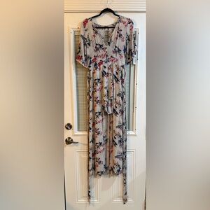 American Eagle Outfitters Floral Romper with  Maxi Skirt